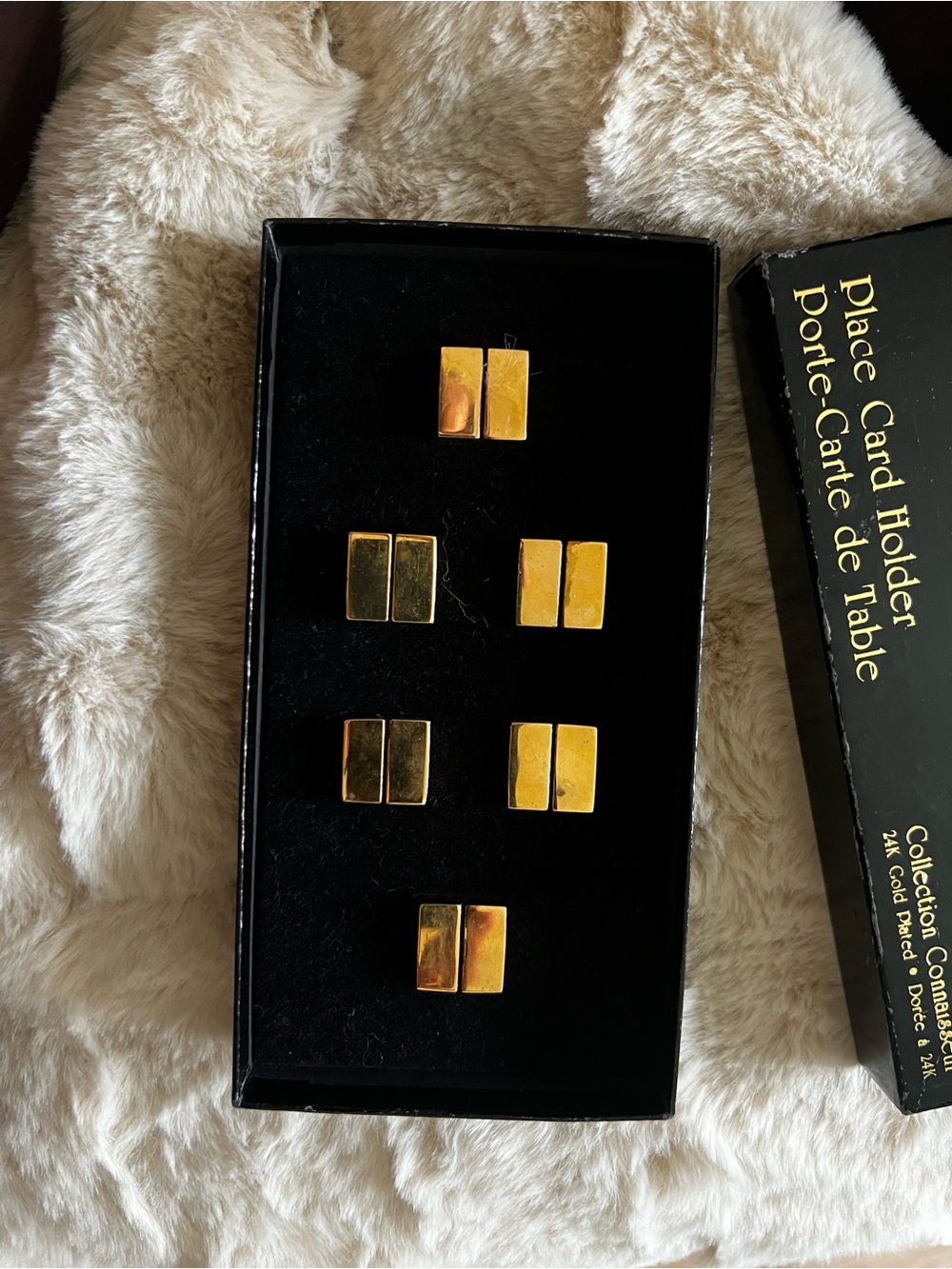 Place card holder 24k plated